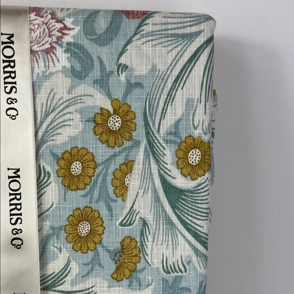 William MORRIS Co Tablecloth Leicester Blue Floral Spring Cotton 60 X 120 NEW